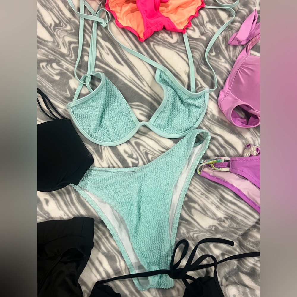 Blue bikini